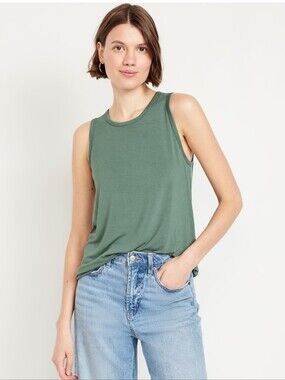 OLD NAVY Luxe Line Sleeveless Tank Relaxed Fit Size Large